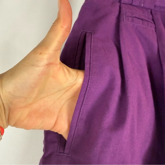 Vintage Karen Scott Purple High Waisted Mom
Shorts with Matching Belt - Picture 10 of 14